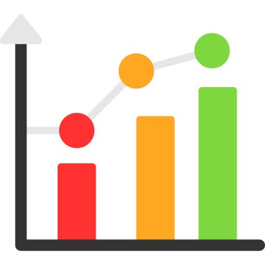 Diyagram vektör renk çizgisi simgesi 