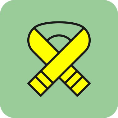 Kış eşarp simgesinin vektör çizimi