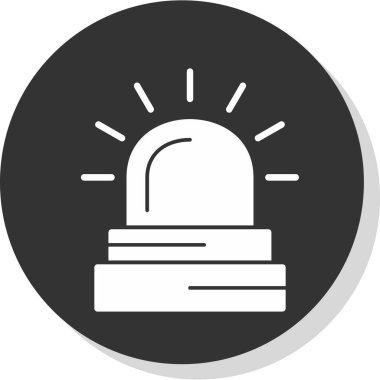 Beyaz arka plan üzerinde izole alarm simgesini 