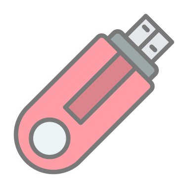 USB web simgesi, vektör çizim 