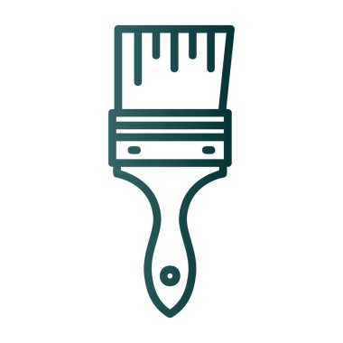 Boya fırçası simgesinin vektör illüstrasyonu