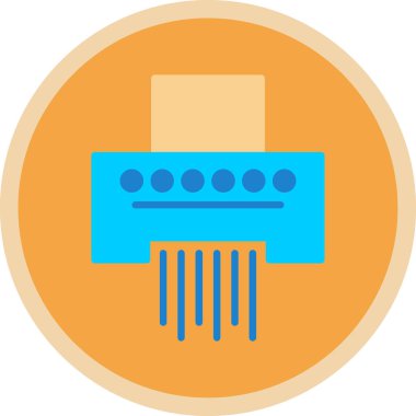 Kağıt Öğütücü düz simgesi, vektör illüstrasyonu 