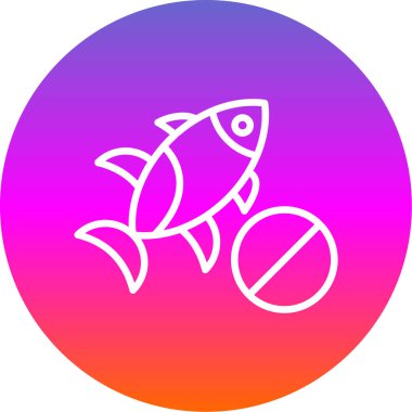 balık simgesi vektör illüstrasyonu