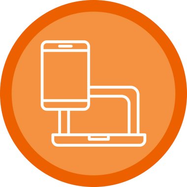 Elektronik aygıtlar simgesi, tablet ve dizüstü bilgisayar vektör çizimi 