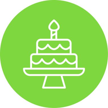 Kek simgesi, vektör illüstrasyonu basit tasarım