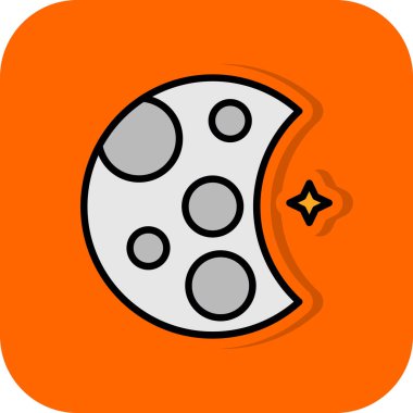 Ay simgesi, vektör illüstrasyonu basit tasarım