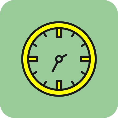 Saat. Web simgesi basit illüstrasyon                  