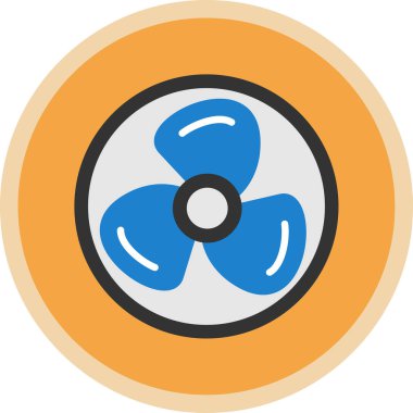 çiçek vektör simgesi. bu düz sembol turuncu ve mavi renkler kullanır, yuvarlak açılı renkler ve beyaz arkaplanda izole edilmiş