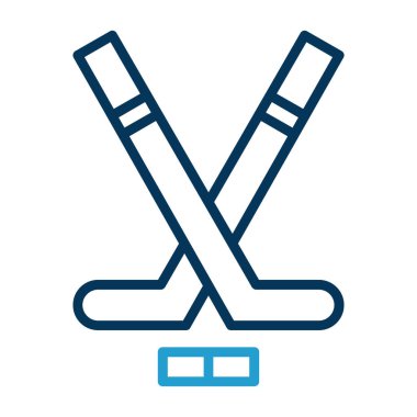 Modern Hokey simgesinin vektör çizimi                          