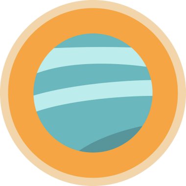 Gezegen simgesi, vektör çizimi