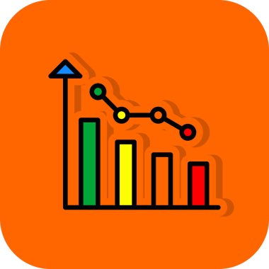 iş grafiği simgesi, vektör illüstrasyonu basit tasarım