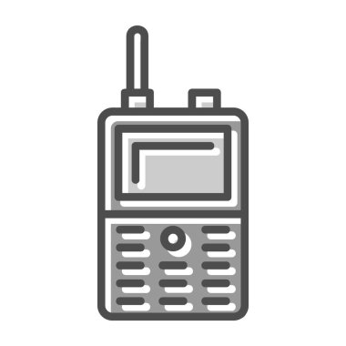 Telsiz telsizi. Web simgesi basit illüstrasyon