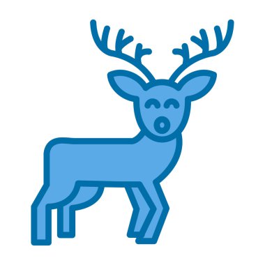 Ren geyiği simgesi basit bir resimleme