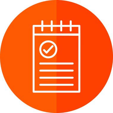 notepad simgesi, vektör illüstrasyonu basit tasarım