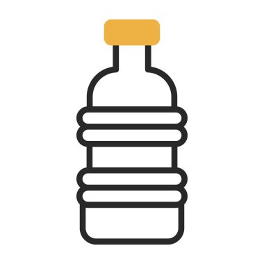 Plastik şişe simgesinin vektör çizimi       