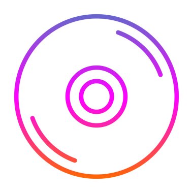 CD mi? Web simgesi basit illüstrasyon