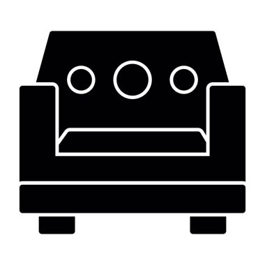 Kanepe. Web simgesi basit tasarım