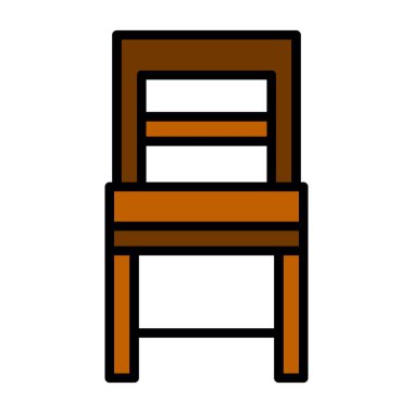 Sandalye. Web simgesi basit illüstrasyon 