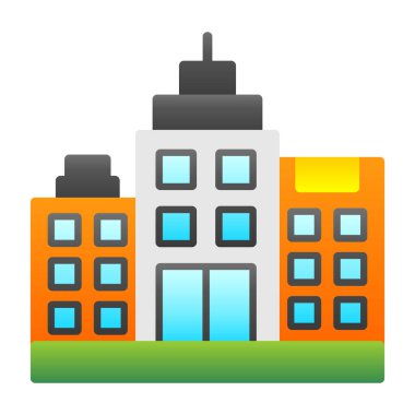 modern yapı web simgesi, vektör illüstrasyonu