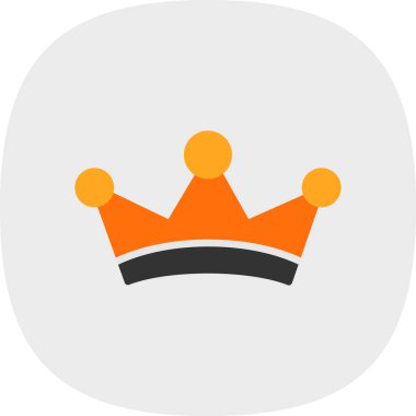 taç düz vektör simgesi 