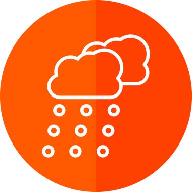 Kar bulutları hava durumu ikonu, vektör illüstrasyonu 