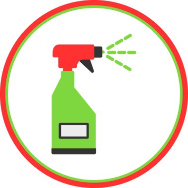 sprey şişe kutsal kişilerin resmi, vektör çizim