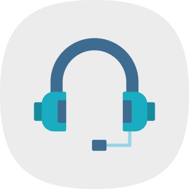 Kulaklık. Web simgesi basit illüstrasyon                          