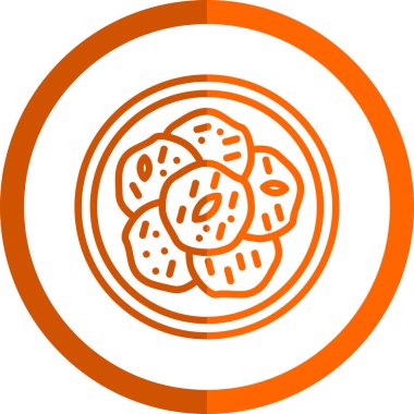 Pizza simgesinin vektör illüstrasyonu