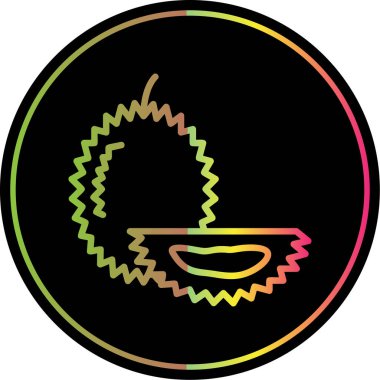 Durian meyvesi. Web simgesi vektör illüstrasyonu