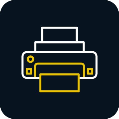 Yazıcı simgesinin vektör illüstrasyonu 