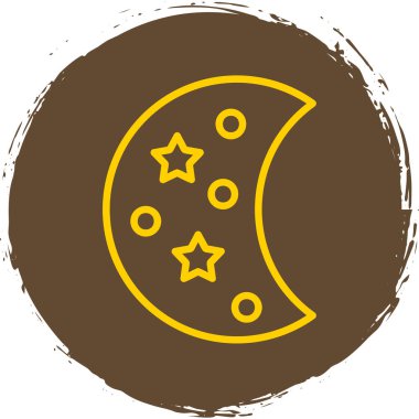 Ay simgesi, vektör illüstrasyonu basit tasarım