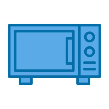 mikrodalga simgesi vektörü basit illüstrasyon