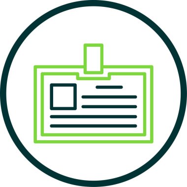 Kimlik kartı. Web simgesi basit illüstrasyon 