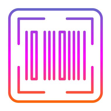 Barkod düz simgesinin vektör illüstrasyonu