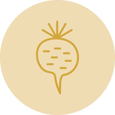 turp düz simgesi, vektör, illüstrasyon