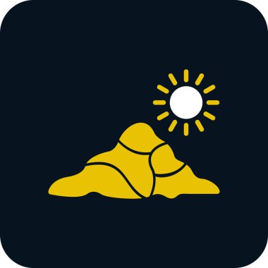 Soyut arkaplanda izole edilmiş güneş simgesi