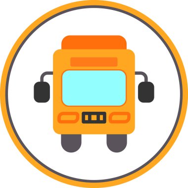 Otobüs. Web simgesi basit illüstrasyon             