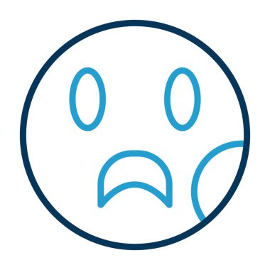 sad face emoticon icon, simple vector illustration 