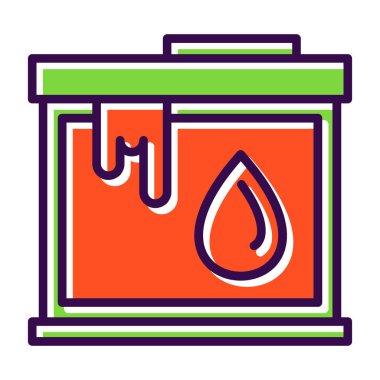 Varil yağı. Web simgesi basit illüstrasyon