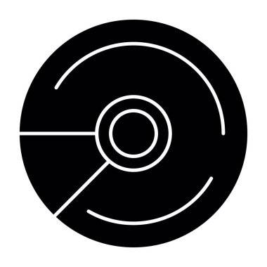 CD mi? Web simgesi basit illüstrasyon