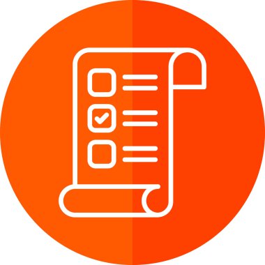 Kontrol listesi. Web simgesi basit illüstrasyon