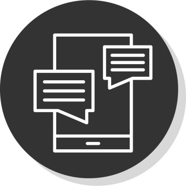 Mesaj var. Web simgesi basit illüstrasyon