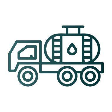 petrol kamyonu vektör simgesi.