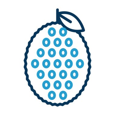 taze Jackfruit ikon vektör çizimi tasarımı