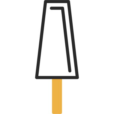 Dondurma. Web simgesi basit illüstrasyon