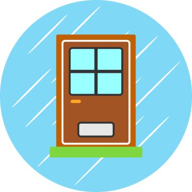 Ön Kapı simgesi, basit vektör illüstrasyonu 