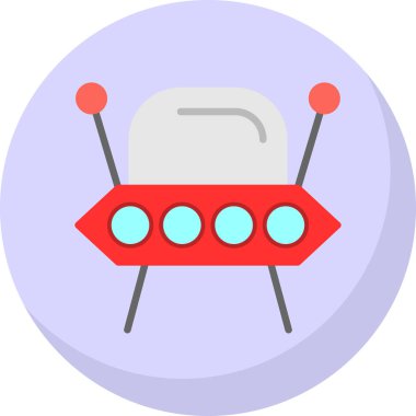 uzay gemisi kapsülü ikon vektör çizimi