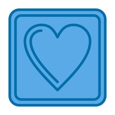 Basit kalp simgesi, vektör illüstrasyonu, tasarım ögesi