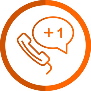 Birleşik Devletler ülke kodu (+ 1) vektör simgesi