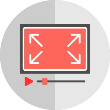 video. Web simgesi basit illüstrasyon